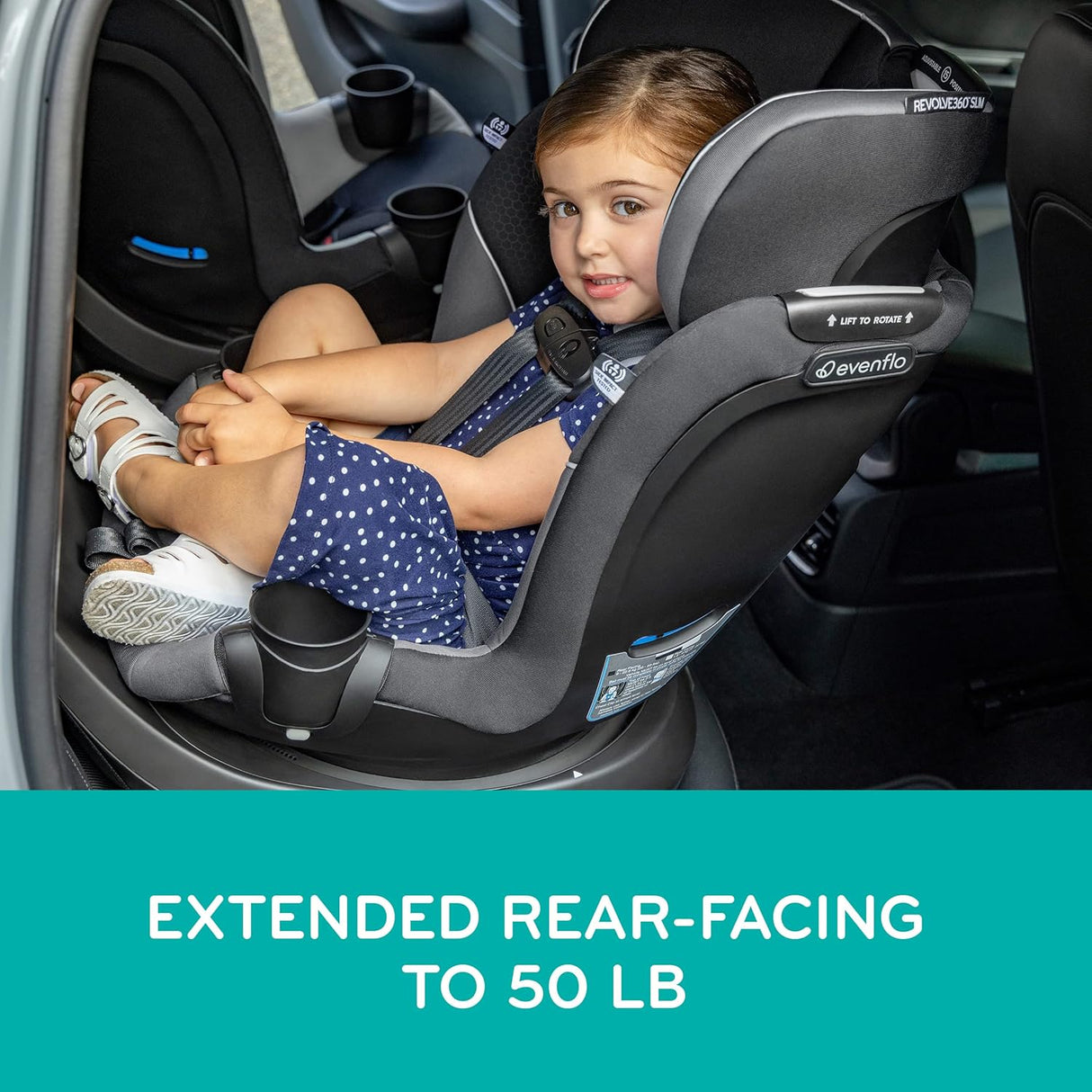 Asiento giratorio 2 en 1 para automóvil con funda Evenflo
