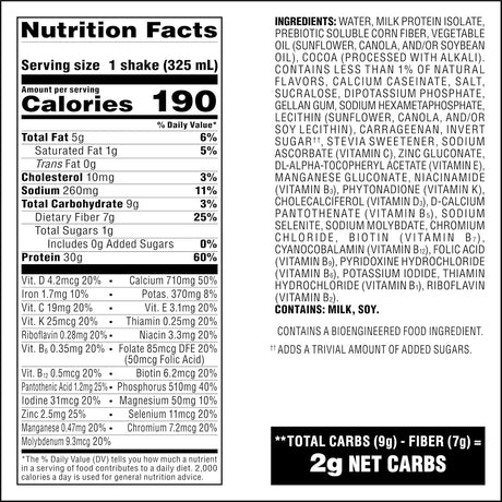 Batidos Atkins Strong Proteínas, Chocolate PB, 30g, Keto, 12u