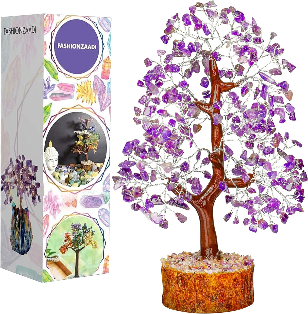 Árbol de cristales de amatista, árbol de los chakras