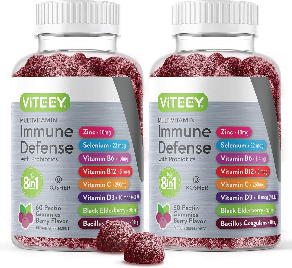 Multivitamínicas 8 en 1 con Probióticos Vegetarianas
