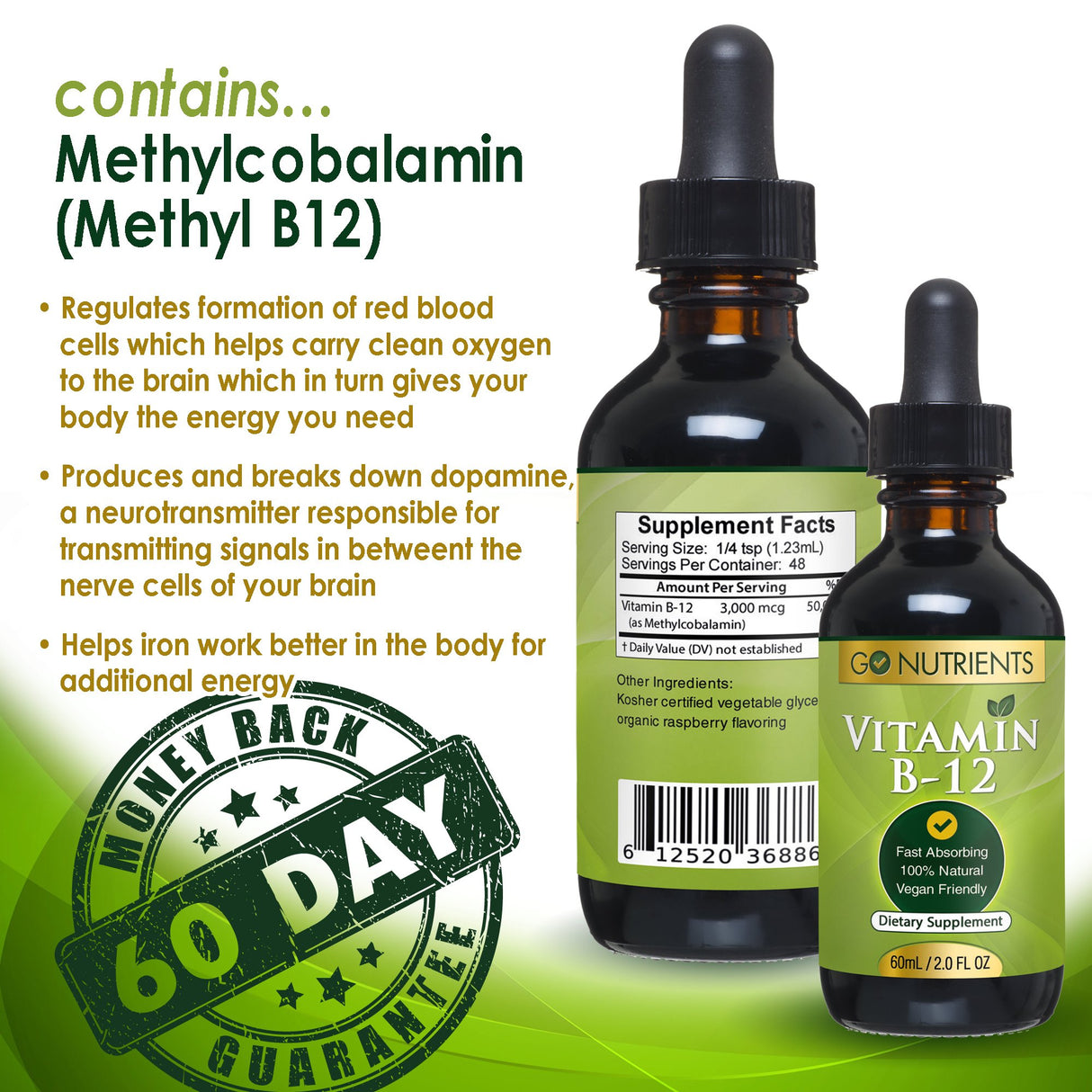 Gotas líquidas sublinguales de vitamina B12