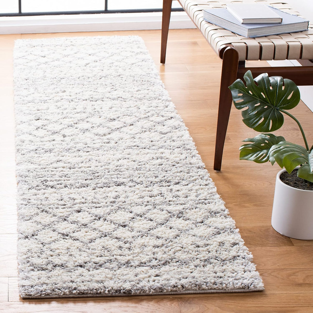 Alfombra Runner Geométrica 1.6 Pulgadas Ideal para Áreas de Tráfico ASG741F
