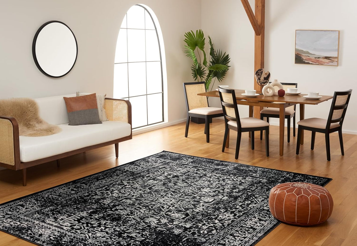 Alfombra de Área, Diseño Oriental Desgastado, Modelo EVK256R