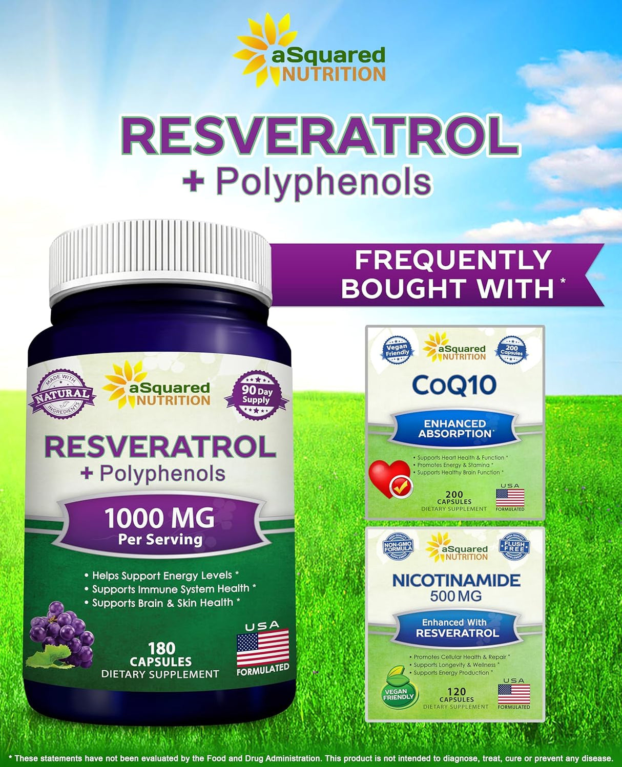 Suplemento Resveratrol natural con extracto de vino tinto