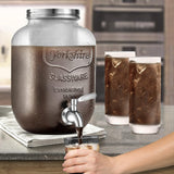 Cafetera de vidrio con grifo de 1 galón NutriChef NCCOFF87