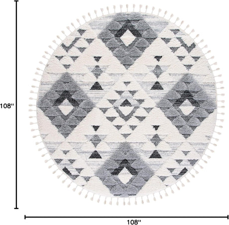 Alfombra Shag Marroquí, Diseño Boho, No Desprende, MTS688F