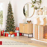 Árbol de Navidad 7.5ft Best Choice Products, Flocked, Modelo Slim