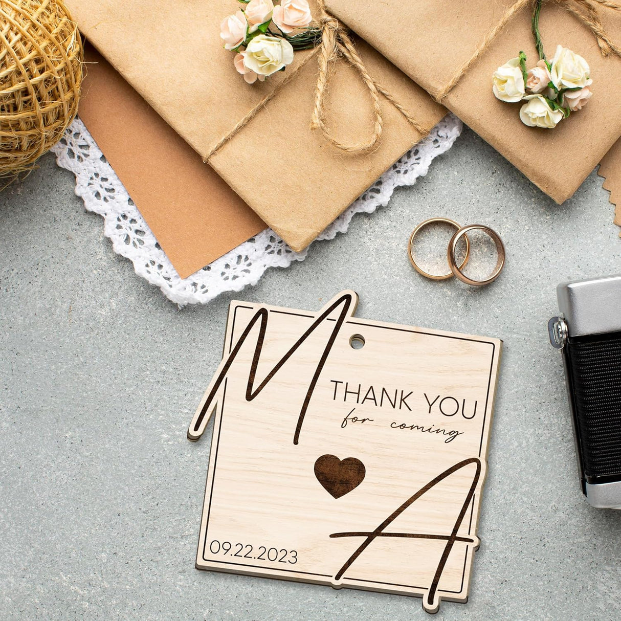 Adornos de Boda Personalizados Recuerdos de Madera para Bodas