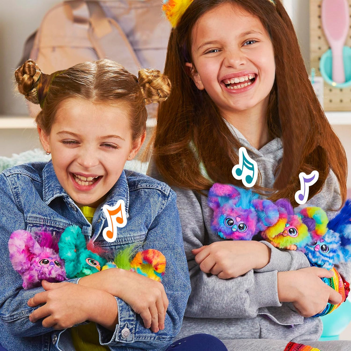 Furby Furblets 2-Pack, Mini Amigos Ray-Vee y Hip-Bop, 45+ Sonidos