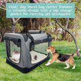 Transportín Grande para 2 Gatos, Fhiny, Plegable y Duradero