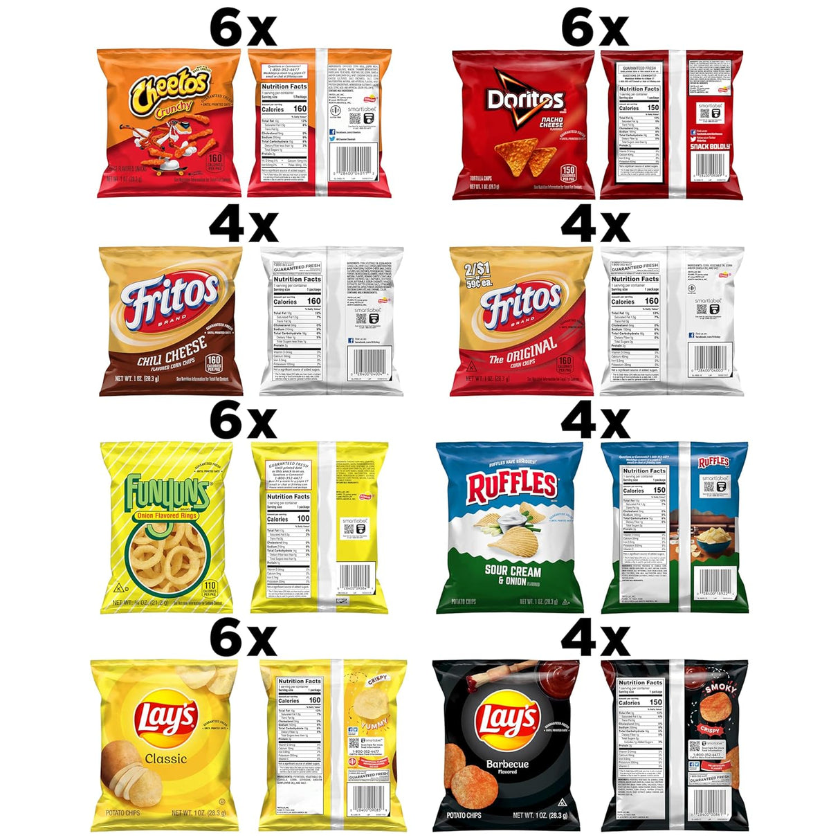 Paquete Variado de Botanas Frito Lay, Mix de Fiesta
