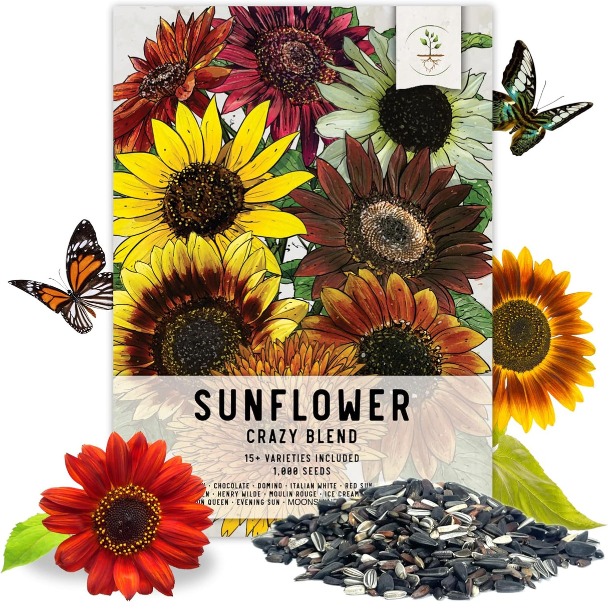 Mezcla Especial de Semillas de Girasol, 15+ Variedades