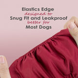 wegreeco Pañales lavables perros machos (borgoña, negro, jade, talla S)