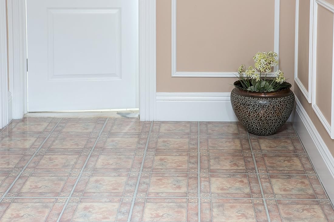 Azulejo de vinilo Nexus de 12X12 rosa española