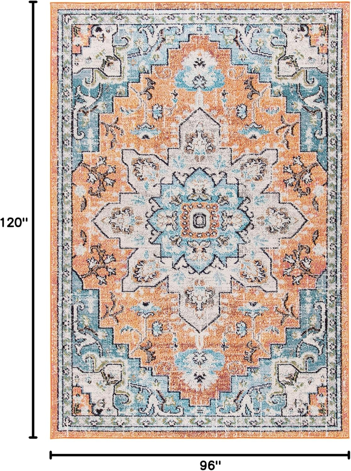 Alfombra Área SAFAVIEH Madison, Diseño Medallón Distressed, MAD473P