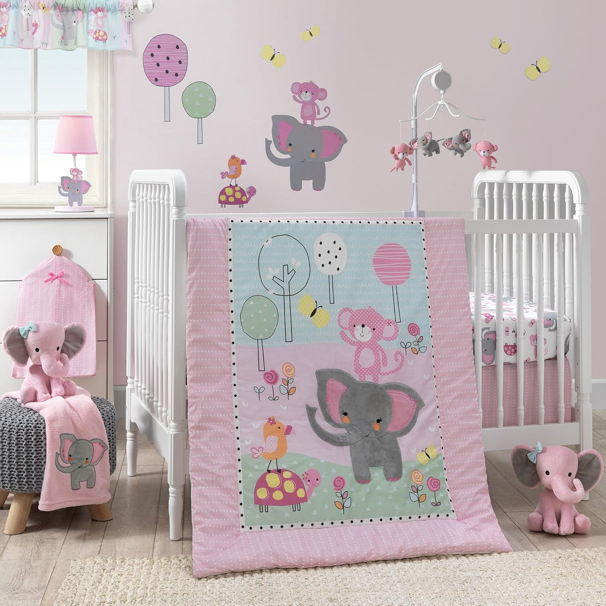 Peluche de elefante rosa  Hazel