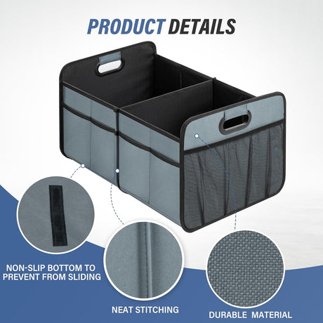 Organizador de Maletero Simple Deluxe, 2 Compartimentos, Plegable