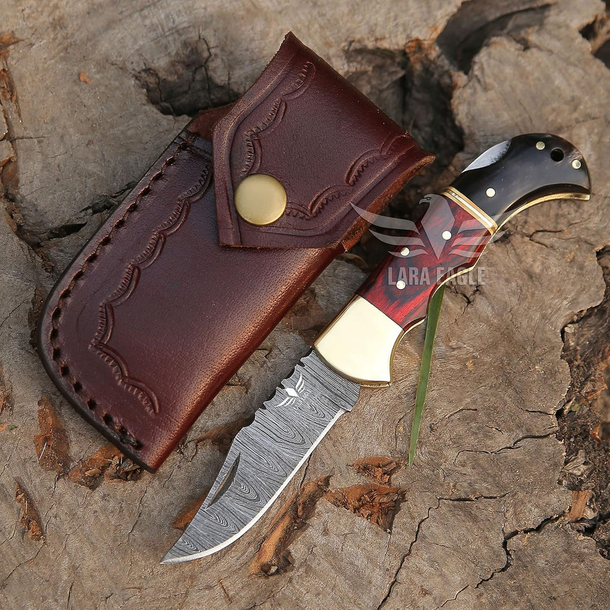 Cuchillo de bolsillo de caza plegable de acero sólido