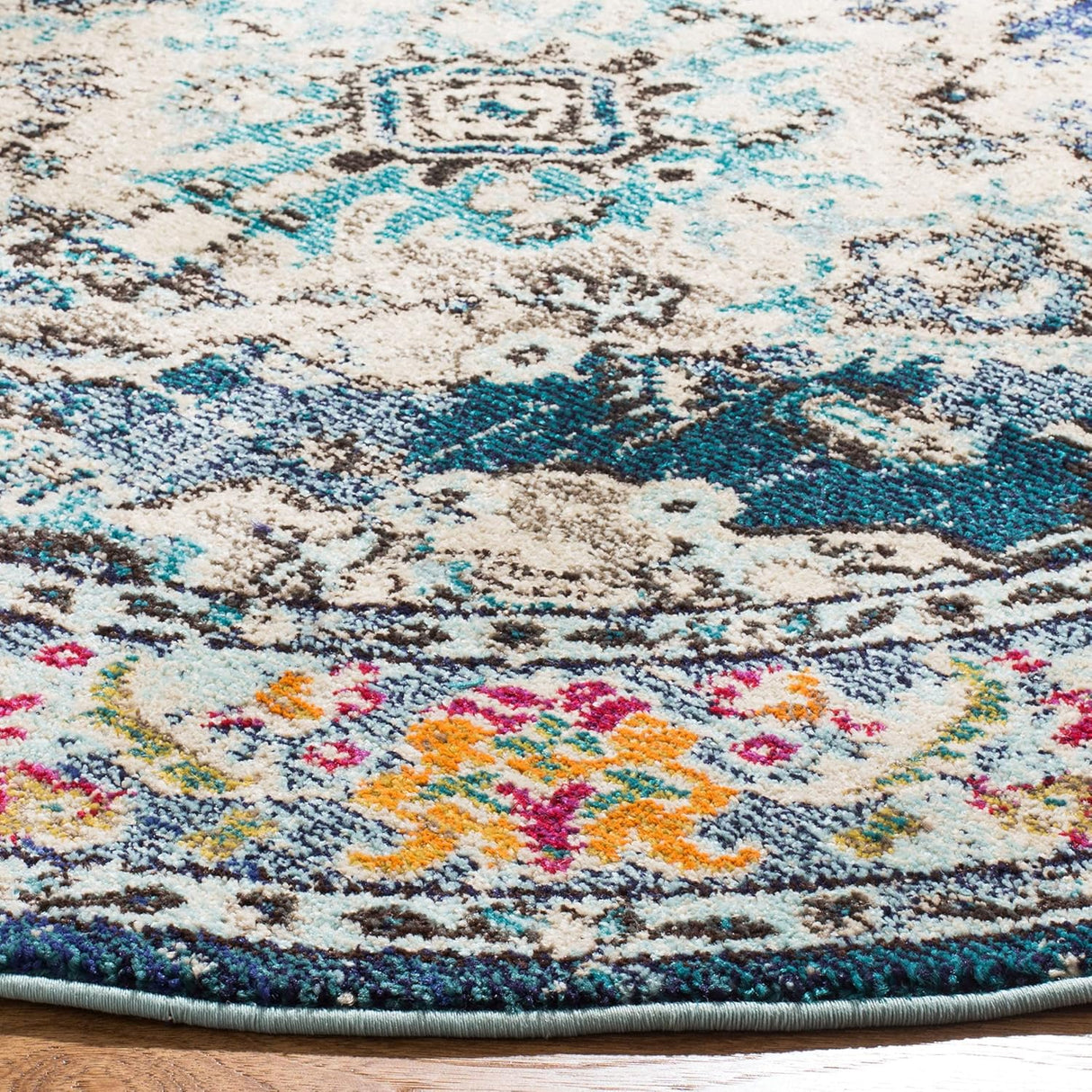 Alfombra Boho Chic Medallón Distressed 11' Redonda MNC243N
