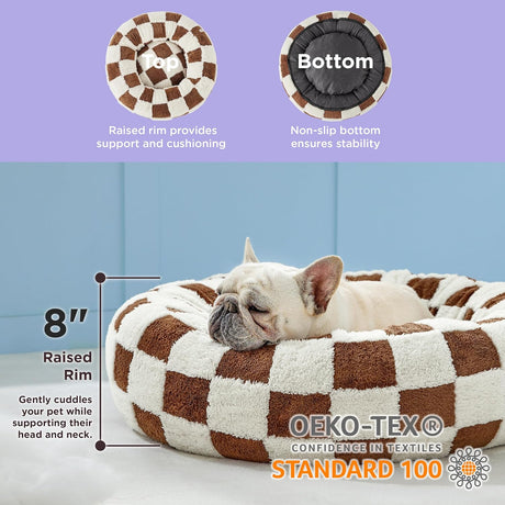 Cama Redonda para Perros Pequeños Lesure, Antiestrés, Lavable