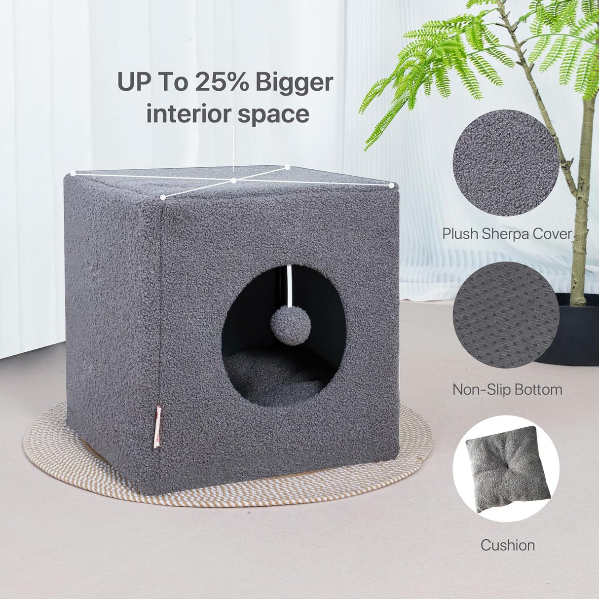 Casa para Gatos de Interior - Marca X, Espacio Seguro, Modelo Y