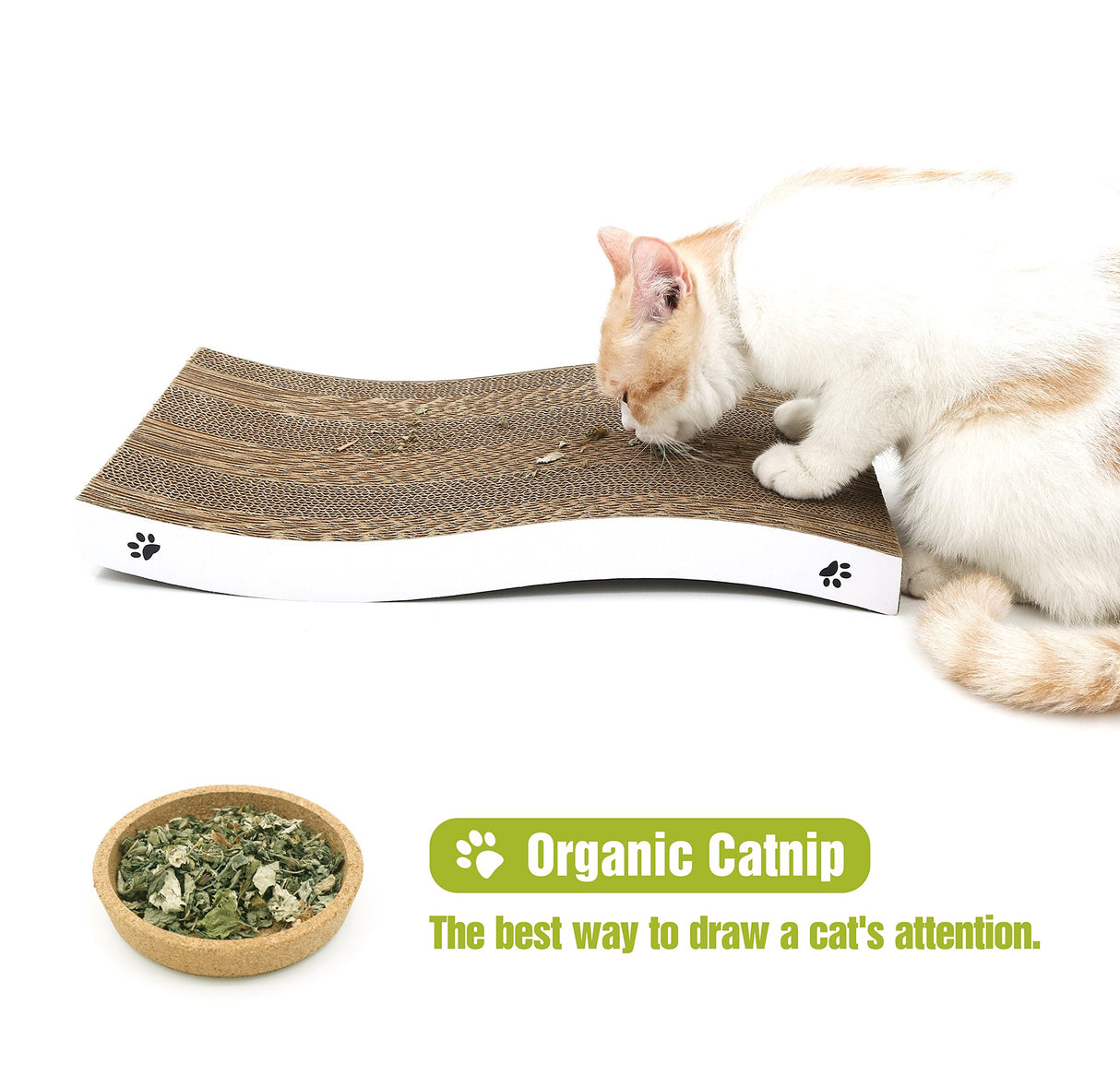 COCHING Cat Scratcher Cartón Rascador de forma curva