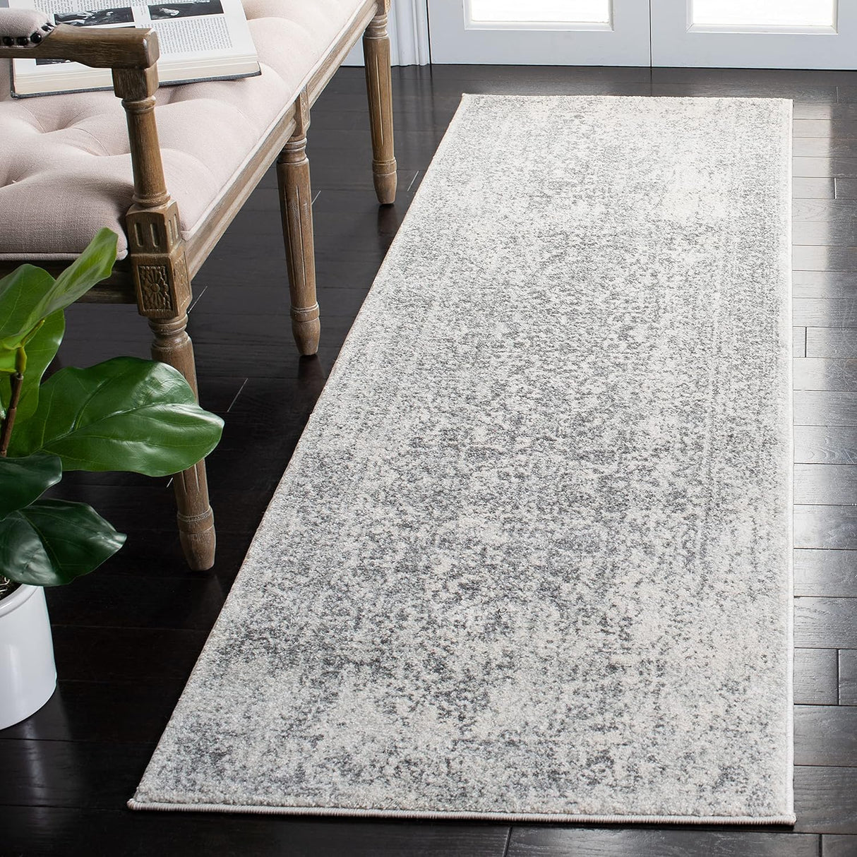 Alfombra Runner Oriental Distressed EVK256F para Salón y Pasillo