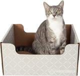 Caja rascadora y tumbona de cartón extra grande para gatos
