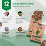 Semillas de Rábano Organo Republic 12 Variedades Heirloom