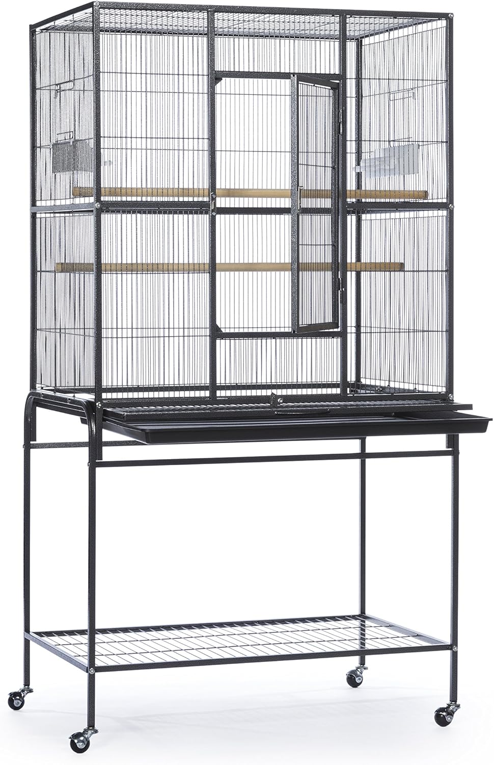 Jaula de hierro forjado con soporte color negro Hammertone