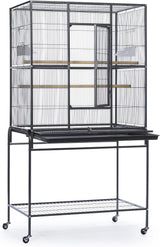 Jaula de hierro forjado con soporte color negro Hammertone