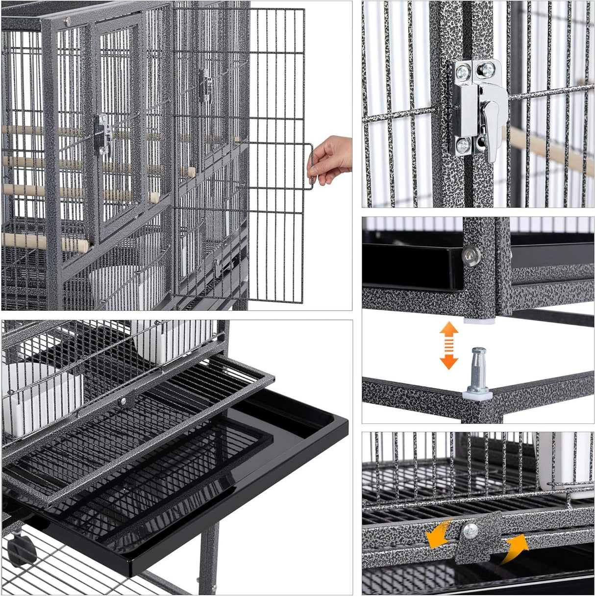 Jaula apilable de 41.5 pulgadas para cría de aves Yaheetech