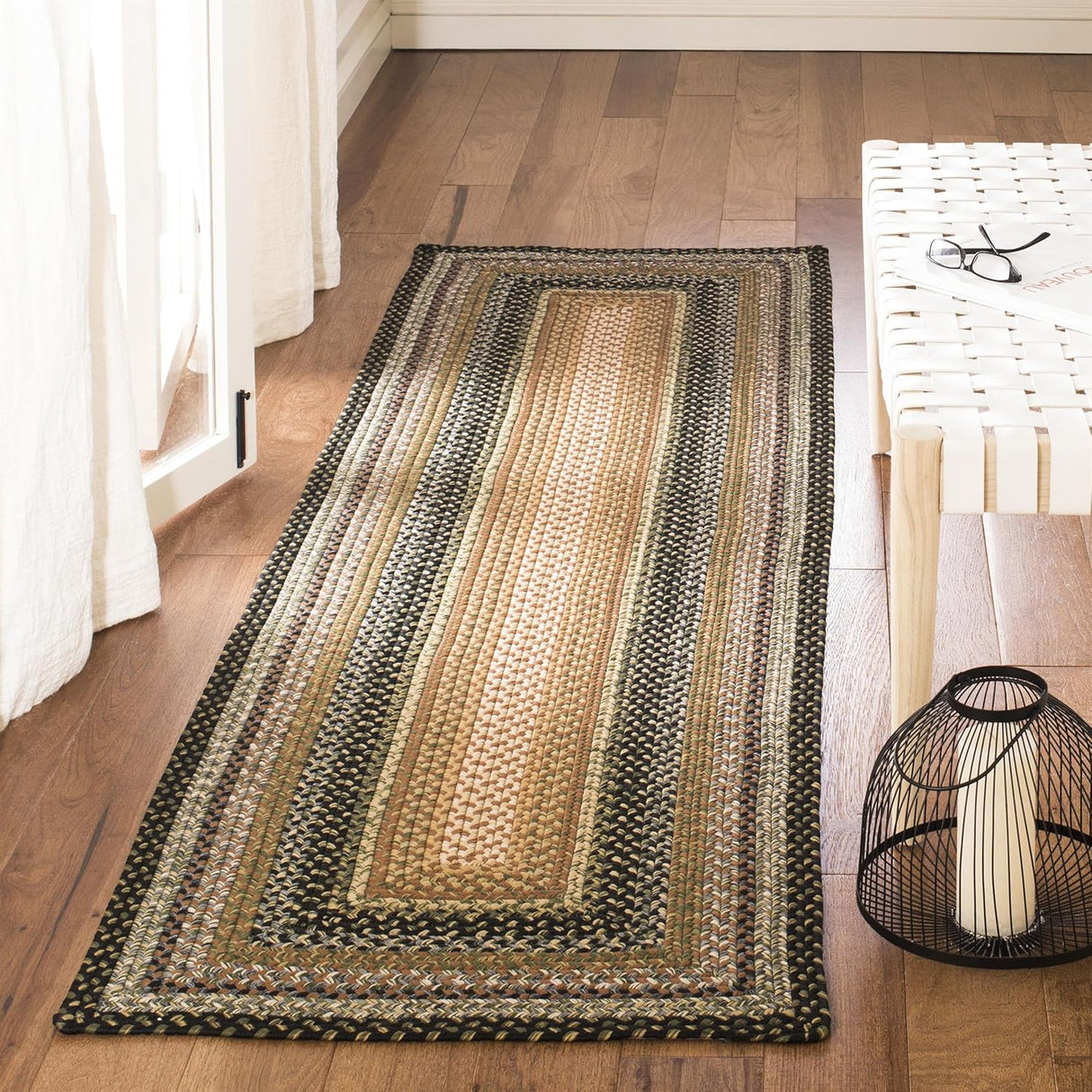 Alfombra Runner Trenzada, Hecha a Mano, Interior/Exterior, BRD308A-222
