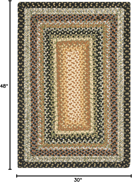 Alfombra Trenzada Geométrica, Interior/Exterior, Modelo BRD308A-24HM