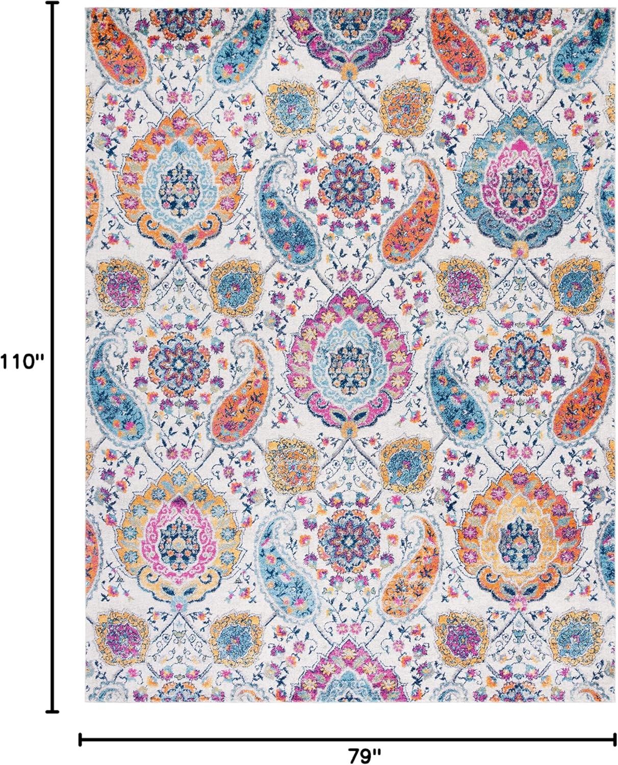Alfombra Safavieh Madison, Diseño Paisley, Fácil Cuidado, MAD600B