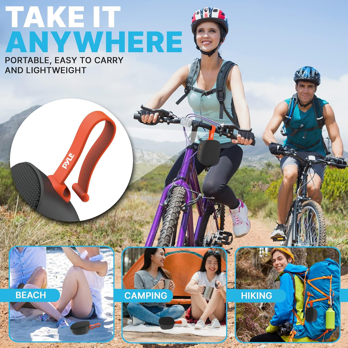 Parlante Portátil con Bluetooth PYLE-HOME PCLSB1BK