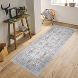 Alfombra Adiva Lavable 2'6x10 con Antideslizante, Vintage