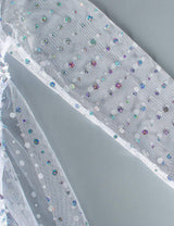 Disfraz de princesa con capa larga brillante para niñas 2-3t