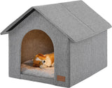 Casa para perro interior con cojín lavable, tamaño mediano, para mascotas hasta 22 lb