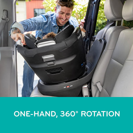 Asiento giratorio 2 en 1 para automóvil con funda Evenflo