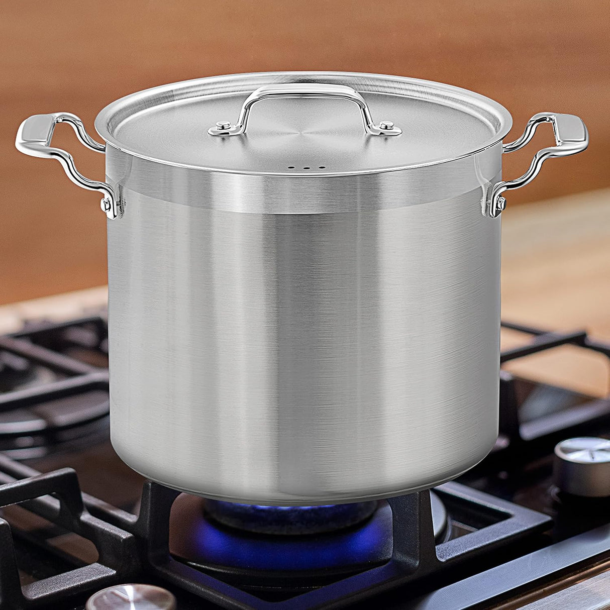 Olla de acero inoxidable de 16 cuartos NUTRICHEF NCSPT16Q