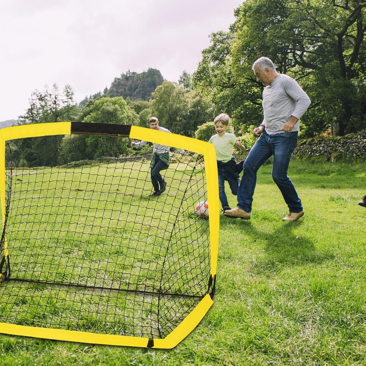 WEKEFON Porterías de fútbol juego de 2 plegable portátil