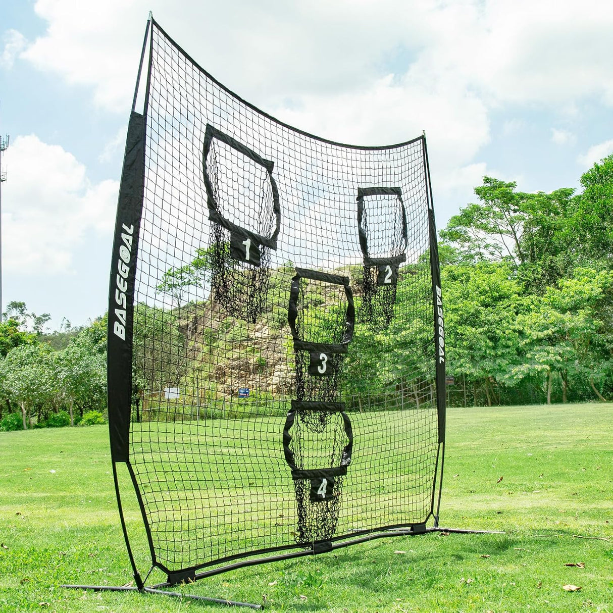 Red de Fútbol 8x8 ft con 4 Bolsillos de Puntería para Entrenamiento