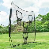 Red de Fútbol 8x8 ft con 4 Bolsillos de Puntería para Entrenamiento