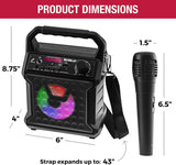 Altavoz Bluetooth Risebass con micrófono y luces de fiesta