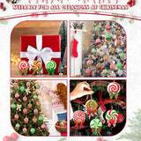 Clásico Adornos de navidad , Peppermint, 36 Pcs, Clásico