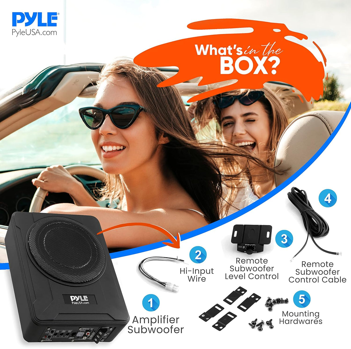 Sistema de subwoofer amplificado 8 pulgadas PYLE PLBX8A