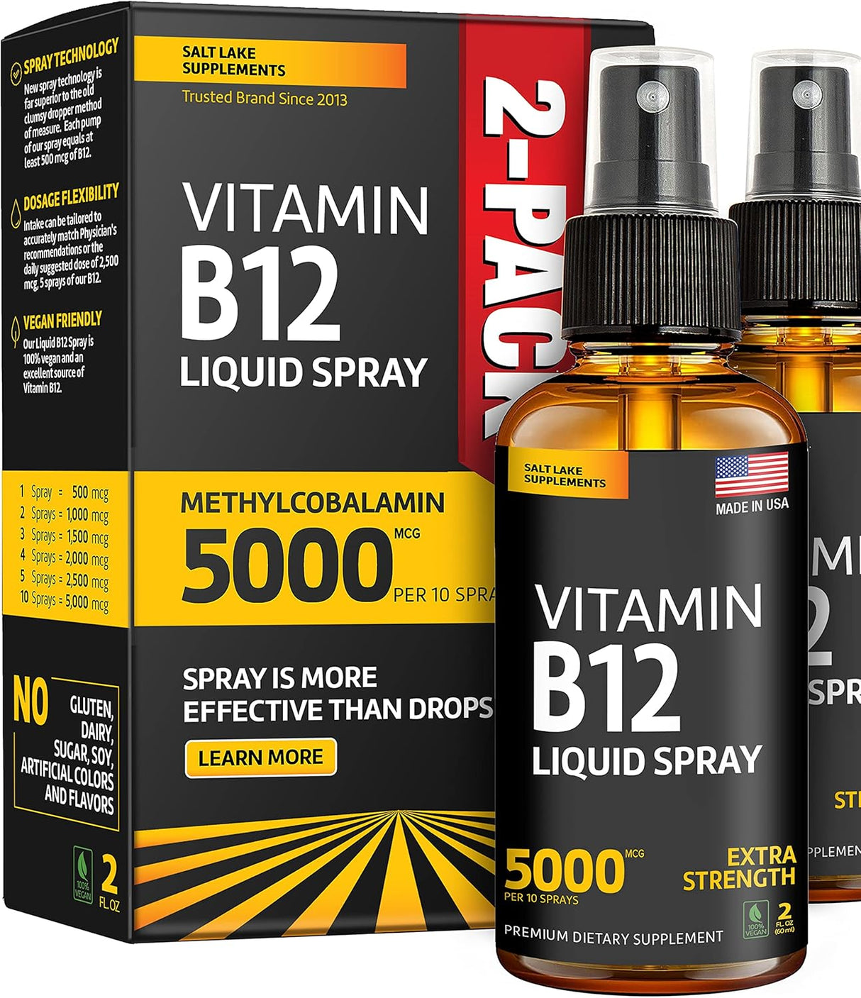 Suplemento  Vitamina B12 Sublingual 2 pack  Spray