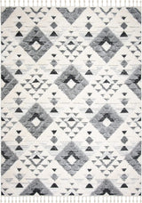 Alfombra Shag Marroquí con Borlas, Diseño Boho, MTS688F