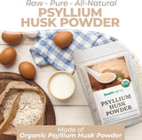 Polvo de cáscara de psyllium orgánico de la India | Keto, vegano